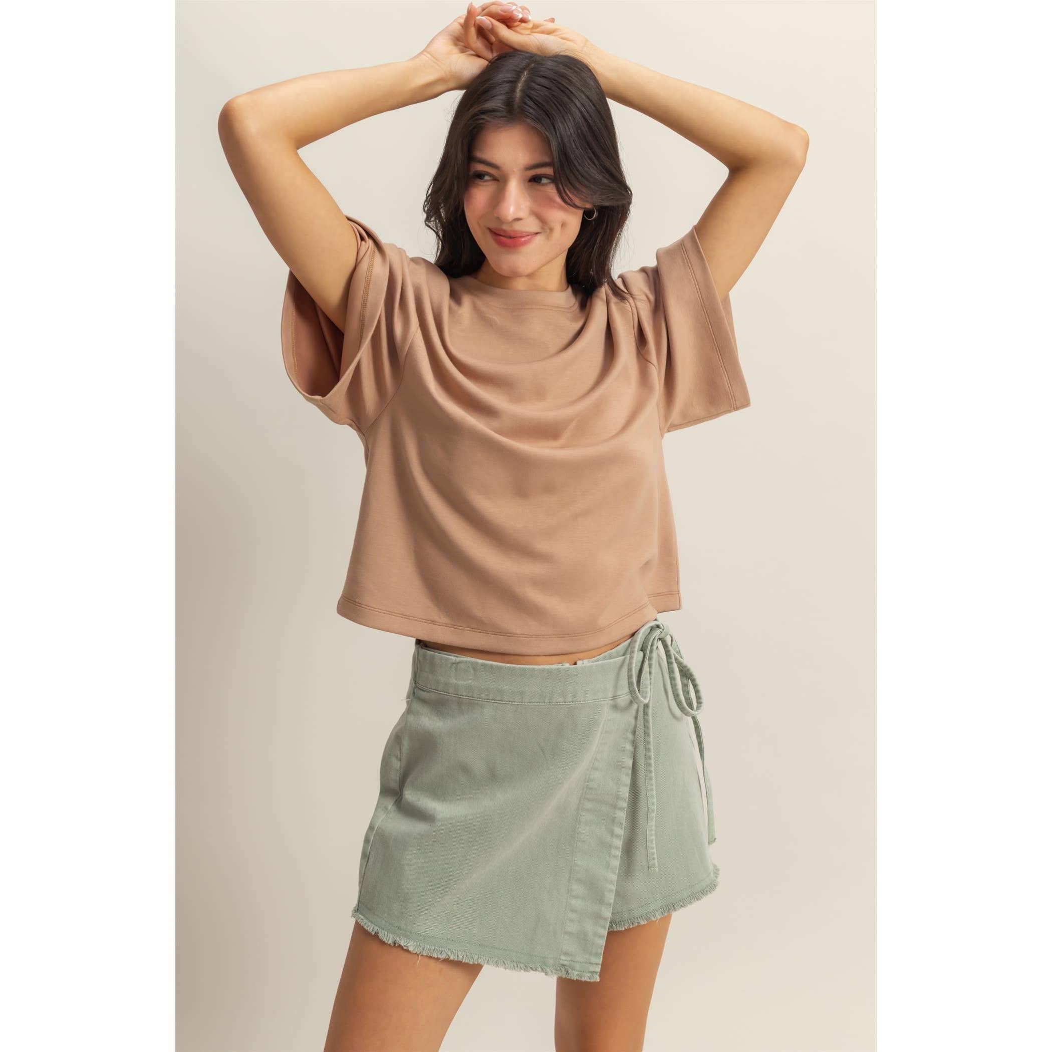 HYFVE - Wholesale Shirt - Women's - Double Knit Drop Shoulder Everyday Basic Top10