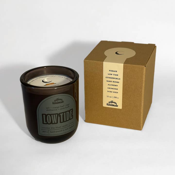Gibbous Handmade - Wholesale Jar/Filled Candle - LOW TIDE Candle | Salt, Sage, Beachwood, Orange Leaf + Clove2