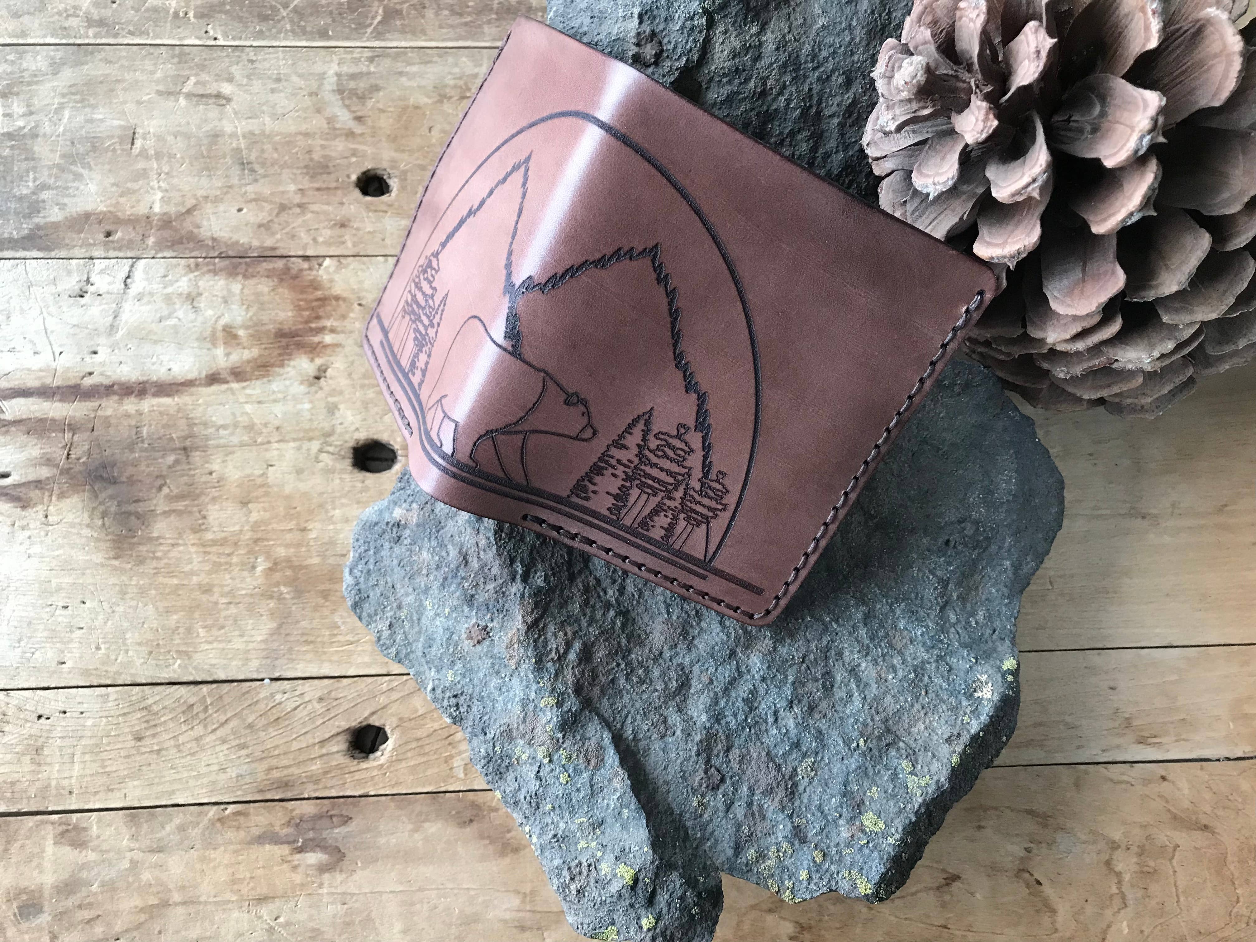 Simply Me • Gentlemen Est. 2017 LLC - Wholesale Wallet - Men's - Brown Bear Bifold Leather Wallet3