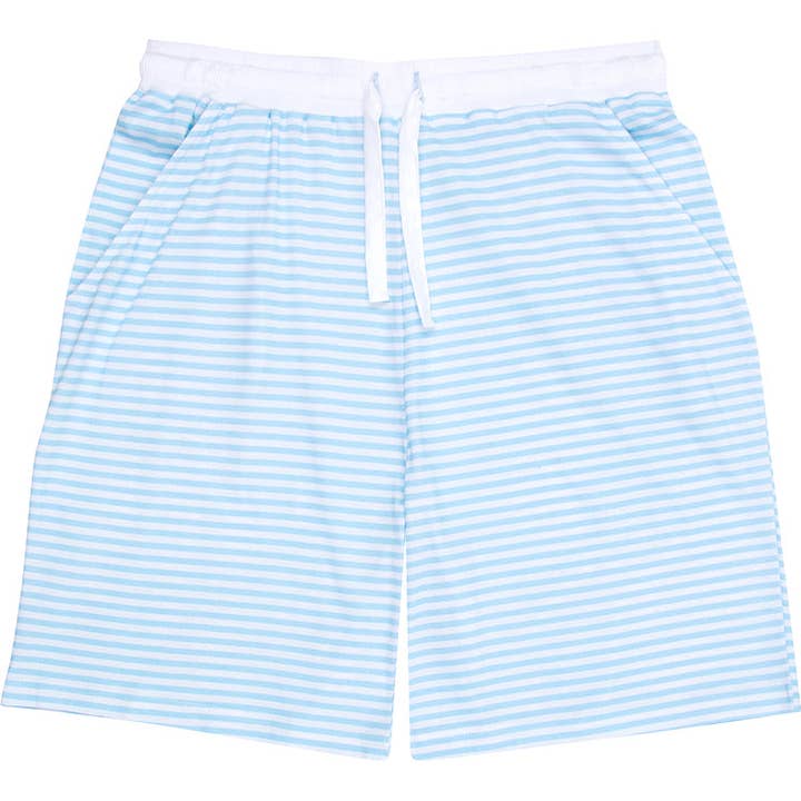Mäns Sky Blue Jersey Sleep Shorts för wholesale av Sant and Abel