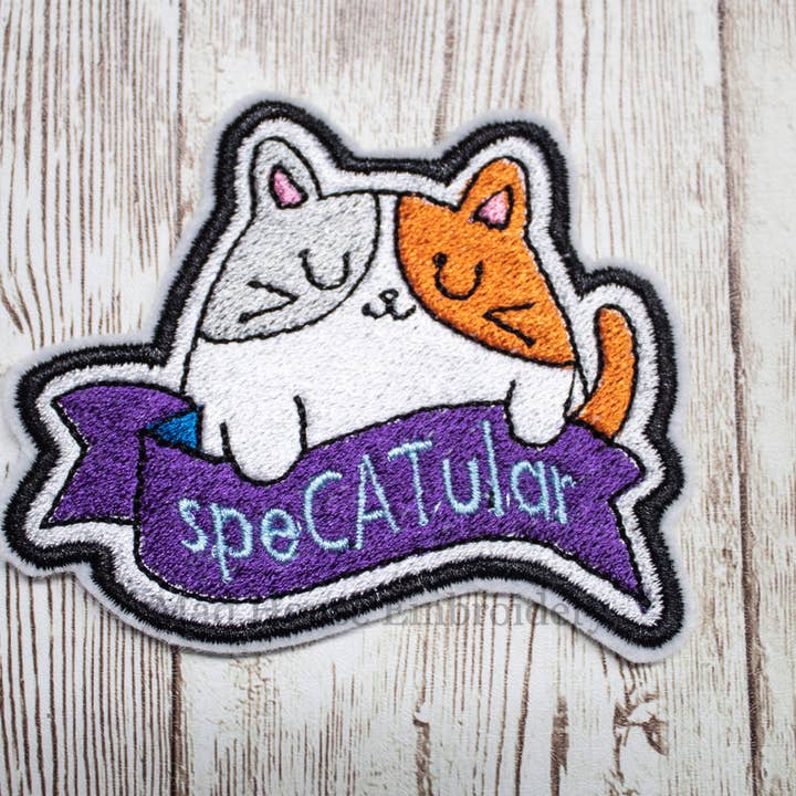 Cat Iron On Patch, Iron On Embroidered Patch, Patch For Clothes, Patch For Book Bag, Cute Iron On Patches, Iron On Patches, Iron On Patch 5 for wholesale by Mad House Embroidery