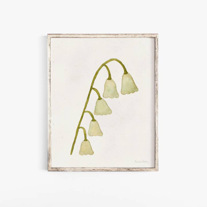 Liljekonvalj Blommor Väggkonst Tryck för wholesale av Rare Bird Co. + Pauline Stanley Studio