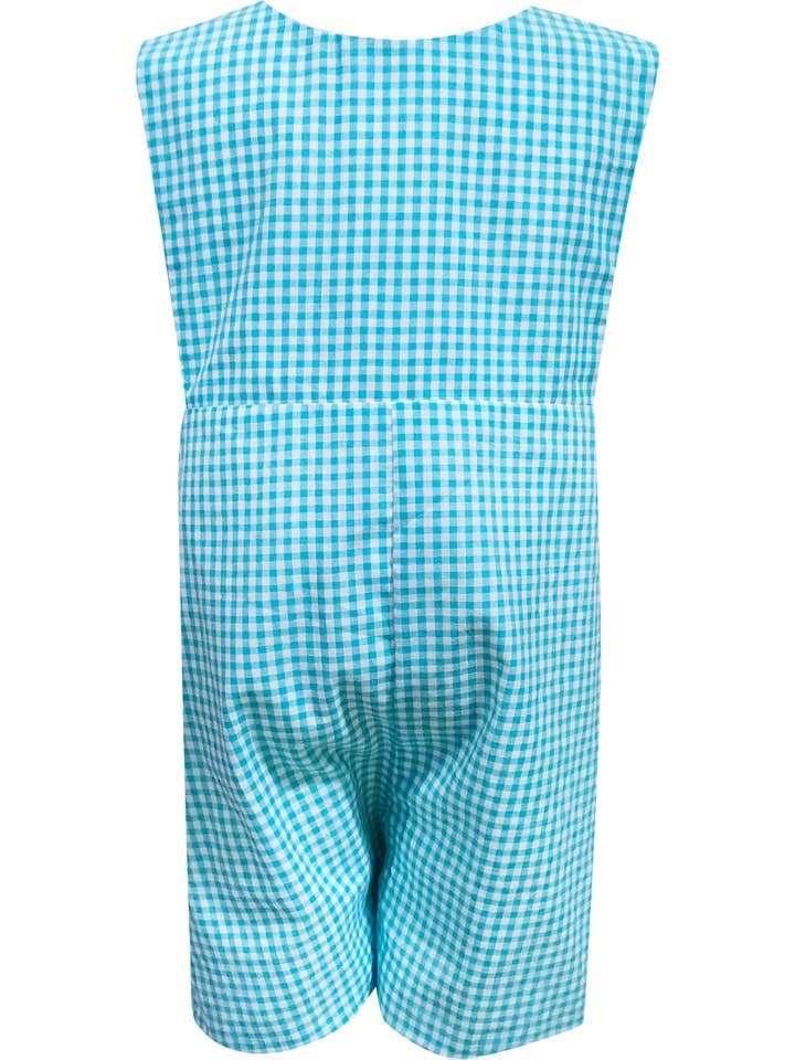 Angeline Kids - Wholesale Jumpsuit - Baby - Baby Boys Fall Harvest Pumpkin Gingham Jon Shortall1