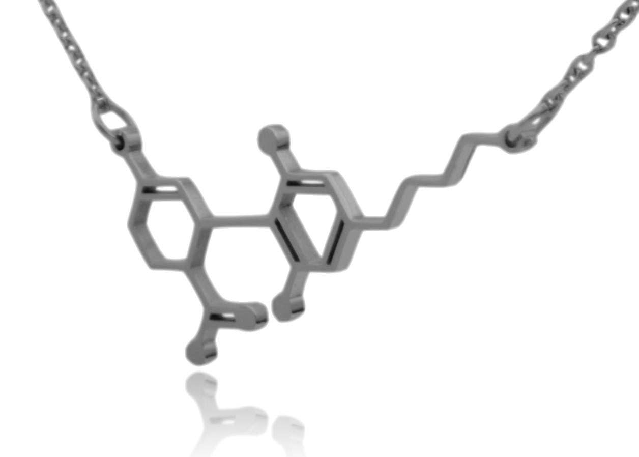 Clayton Jewelry Labs - Venta al por mayor Collares con colgantes/abalorios - Collar de acero inoxidable con molécula de cannabidiol CBD8