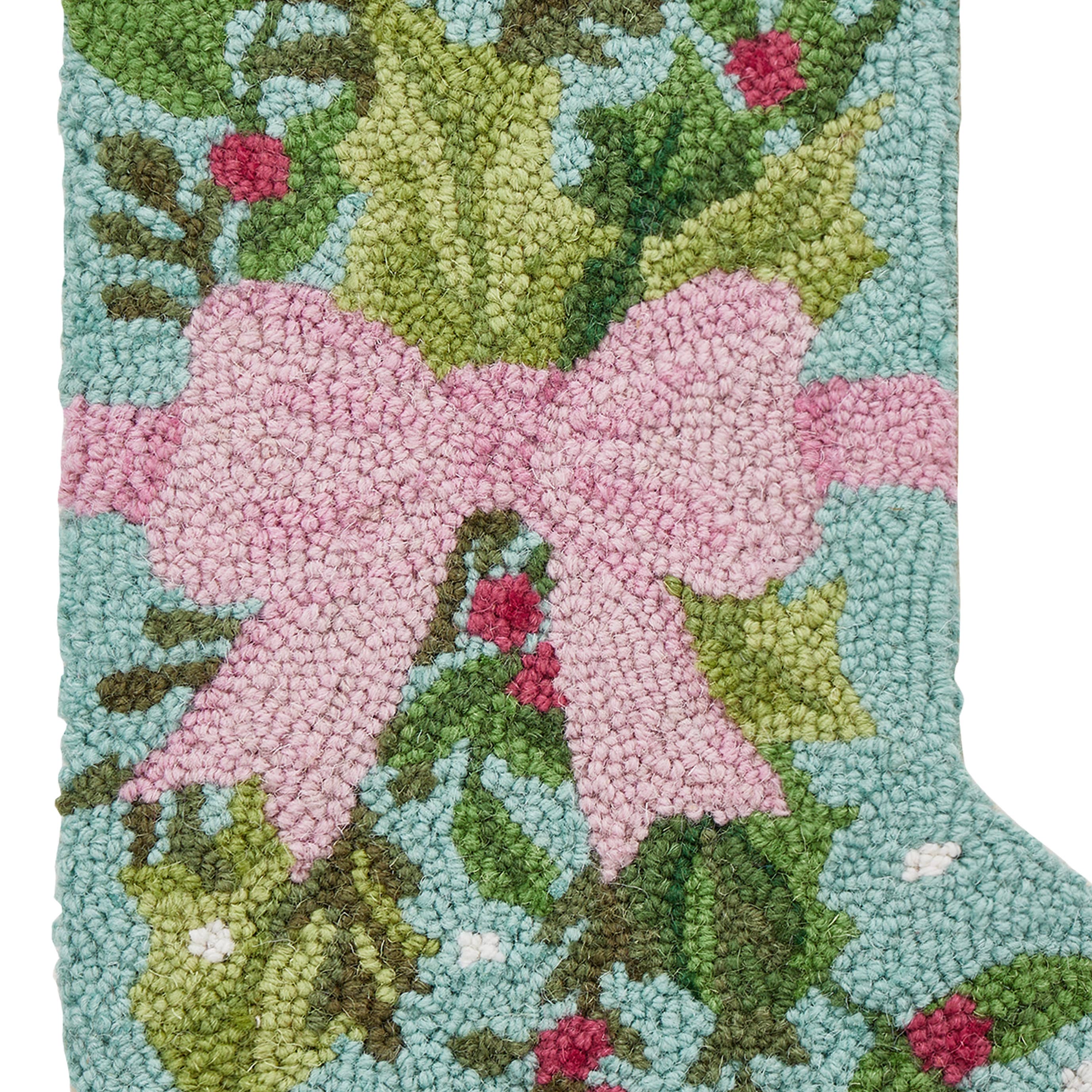 Peking Handicraft - Wholesale Holiday Stocking - Holly Bow Hook Stocking2