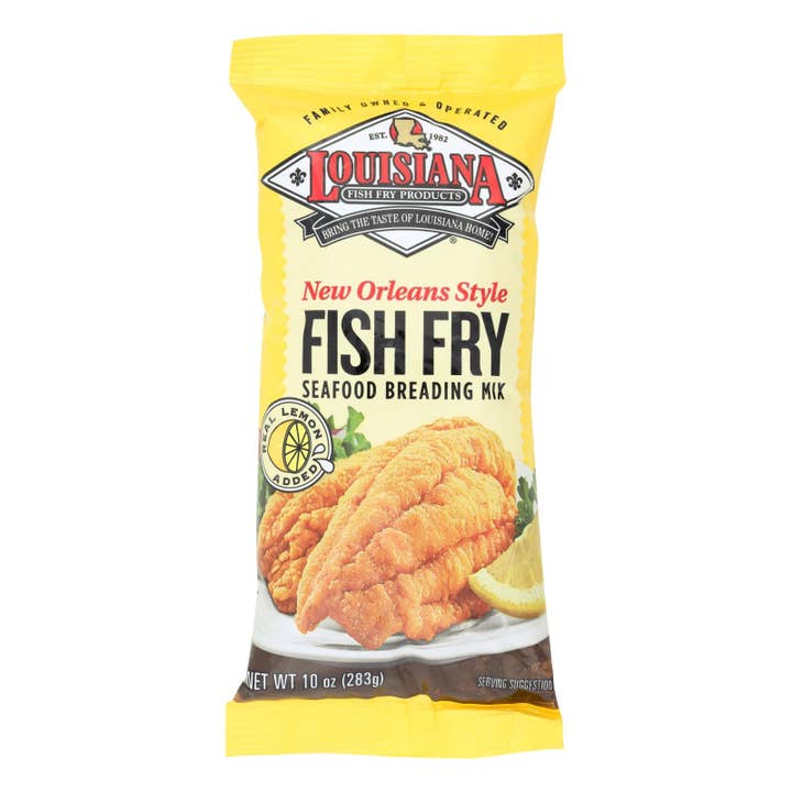 Ware Spark - Wholesale Bread Mix - La Fish Fry New Orleans Style - Lemon - Case Of 12 - 10 Oz.