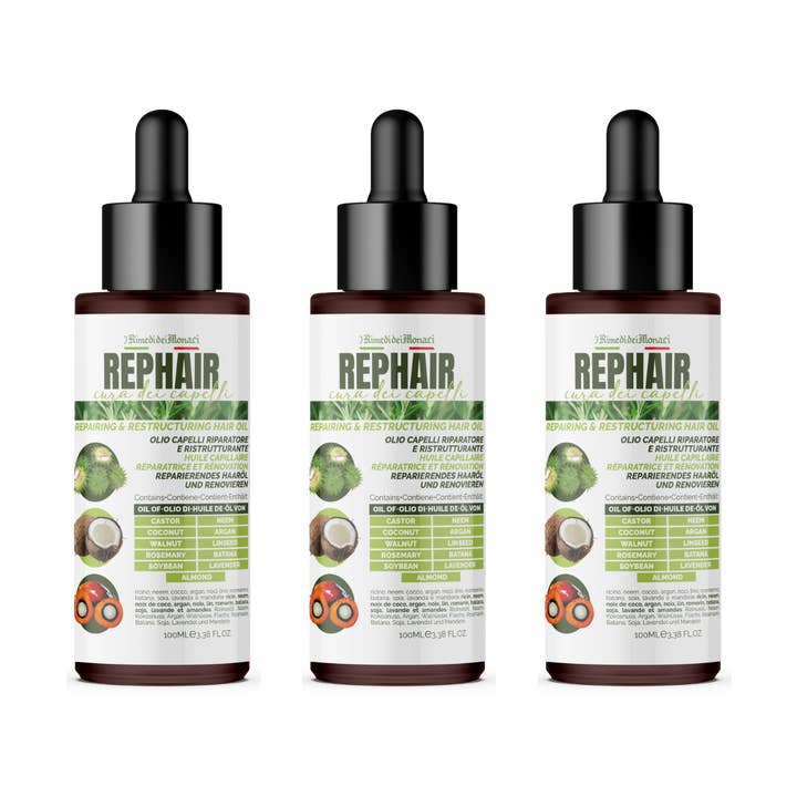 Rephair Haarherstellende Olie 3x100ml voor wholesale door I Rimedi Dei Monaci©