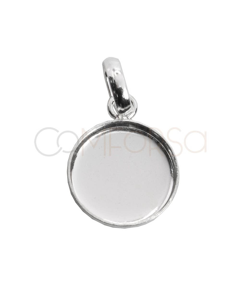 COM FORSA SL - Wholesale Individual Charm/Pendant - Sterling Silver 925 Bezel Cup Pendant 15Mm1