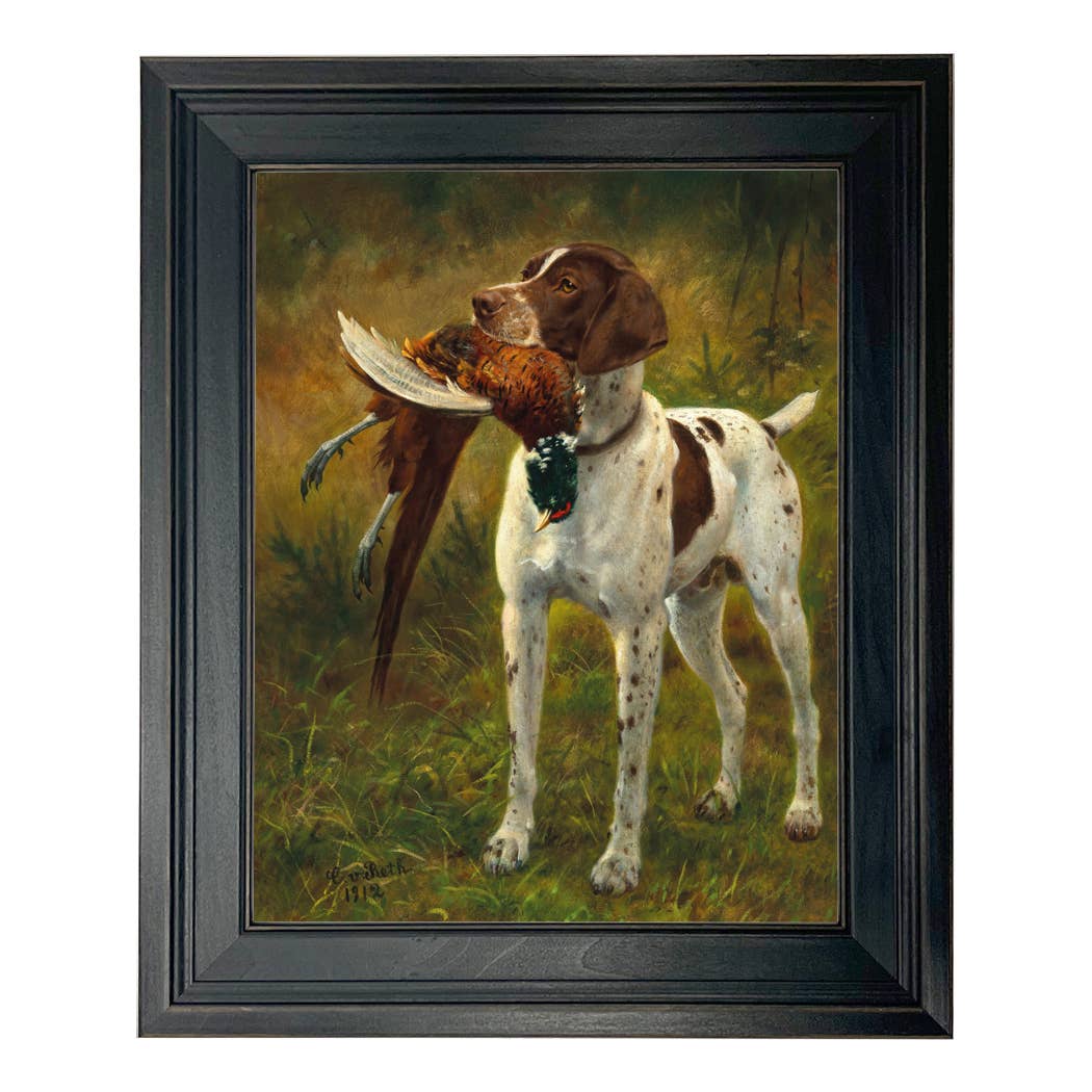 Madison Bay Co. - Historical Home Decor Reproductions – wholesale Wall decor – Kids & Baby – English Pointer with Pheasant Painting Print on Canvas1