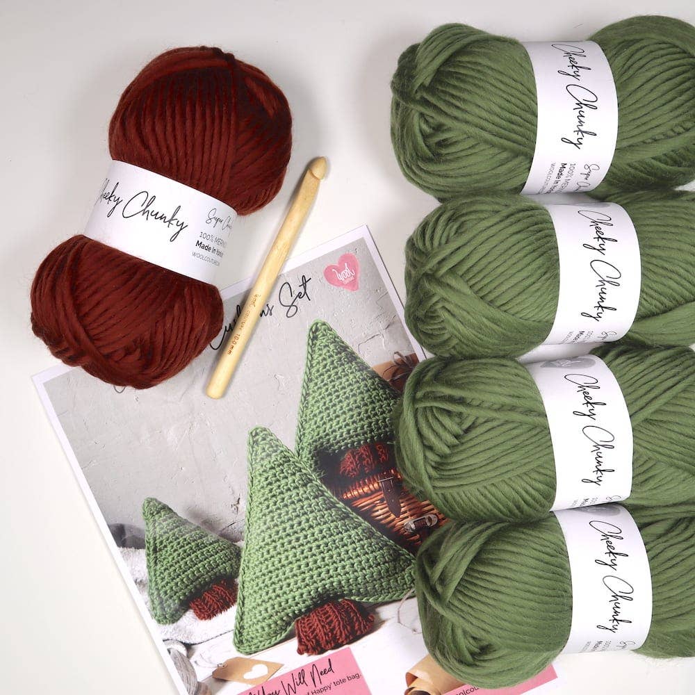Wool Couture Company - Wholesale Knitting/Crochet Supplies - Pine Tree Cushion Crochet Kit8