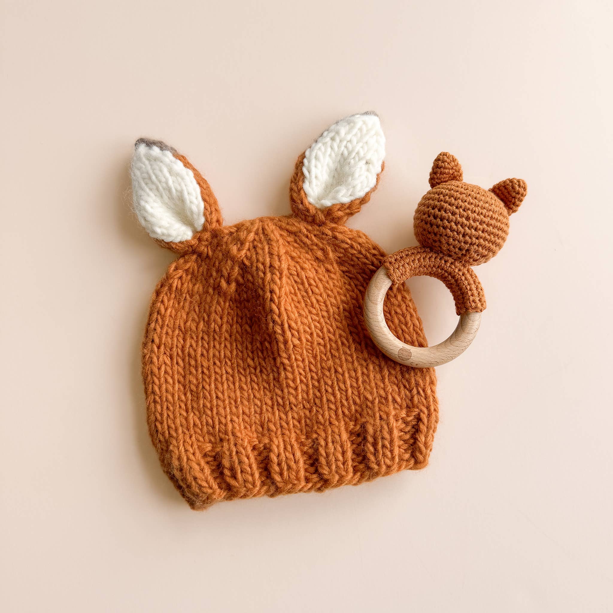 The Blueberry Hill - Wholesale Newborn/Knit Hat - Baby - Rusty Fox Hat, Clay | Baby & Kids Accessory Fall Woodland1
