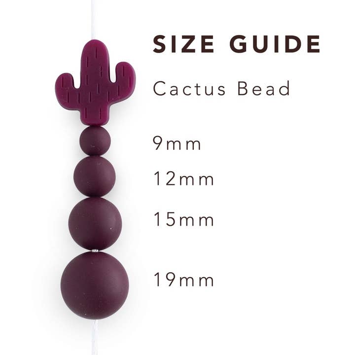 Cara & Co Silicone Craft Supply - Wholesale Beads - Cactus Silicone Focal Beads