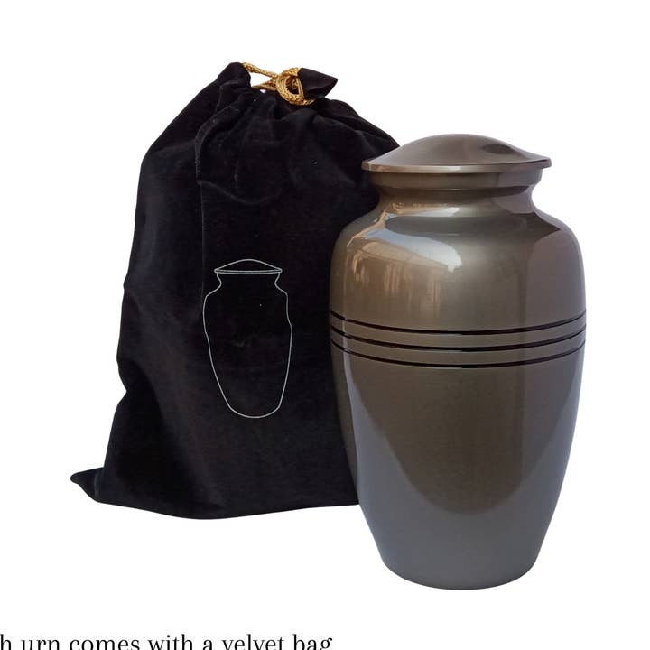Beautiful Pewter Large Adult Cremation Urn for Human Ashes for wholesale by Plutus imports