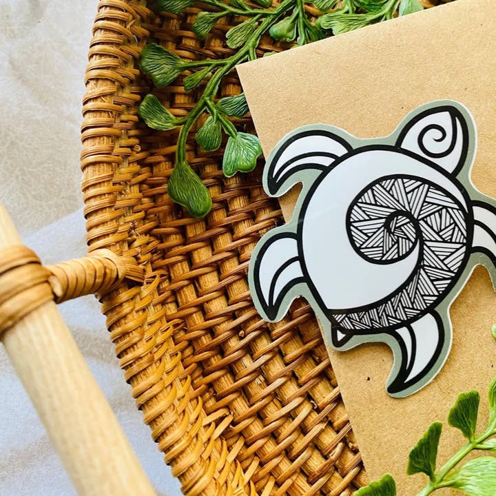 Jess Craft Co - Wholesale Sticker - Tribal Turtle Sticker1