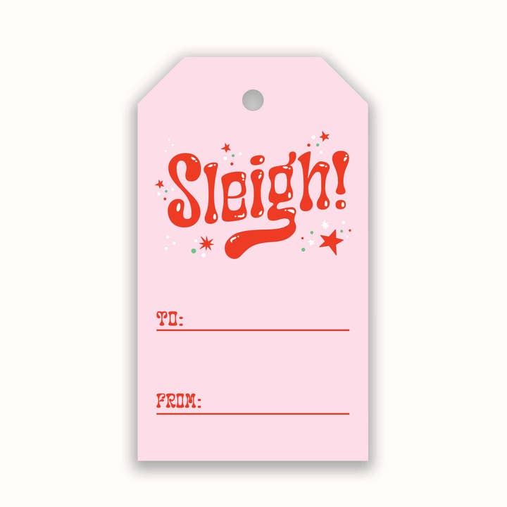 ¡Trineo! Etiquetas de regalo navideñas | Set de 10 para venta al por mayor de No Yeah For Sure