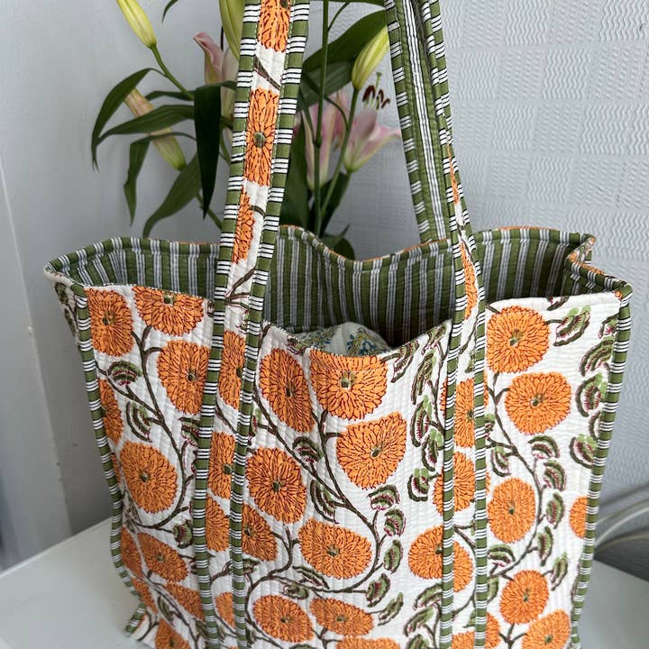 100% Cotton Kantha Quilted Boho Reversible Tote Bag and other Purchase Wholesale fabric purses. Free Returns & Net 60 Terms on Faire trending on Faire.