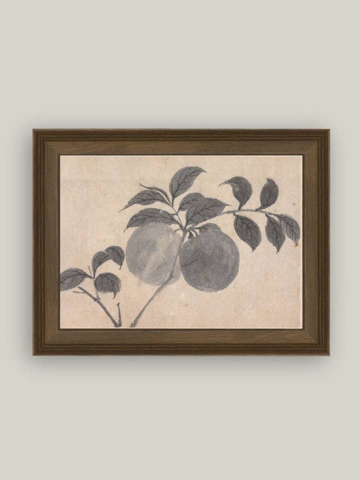 Branch of Fruit Bearing Tree Framed Antique Art for wholesale by Petal Lane Home