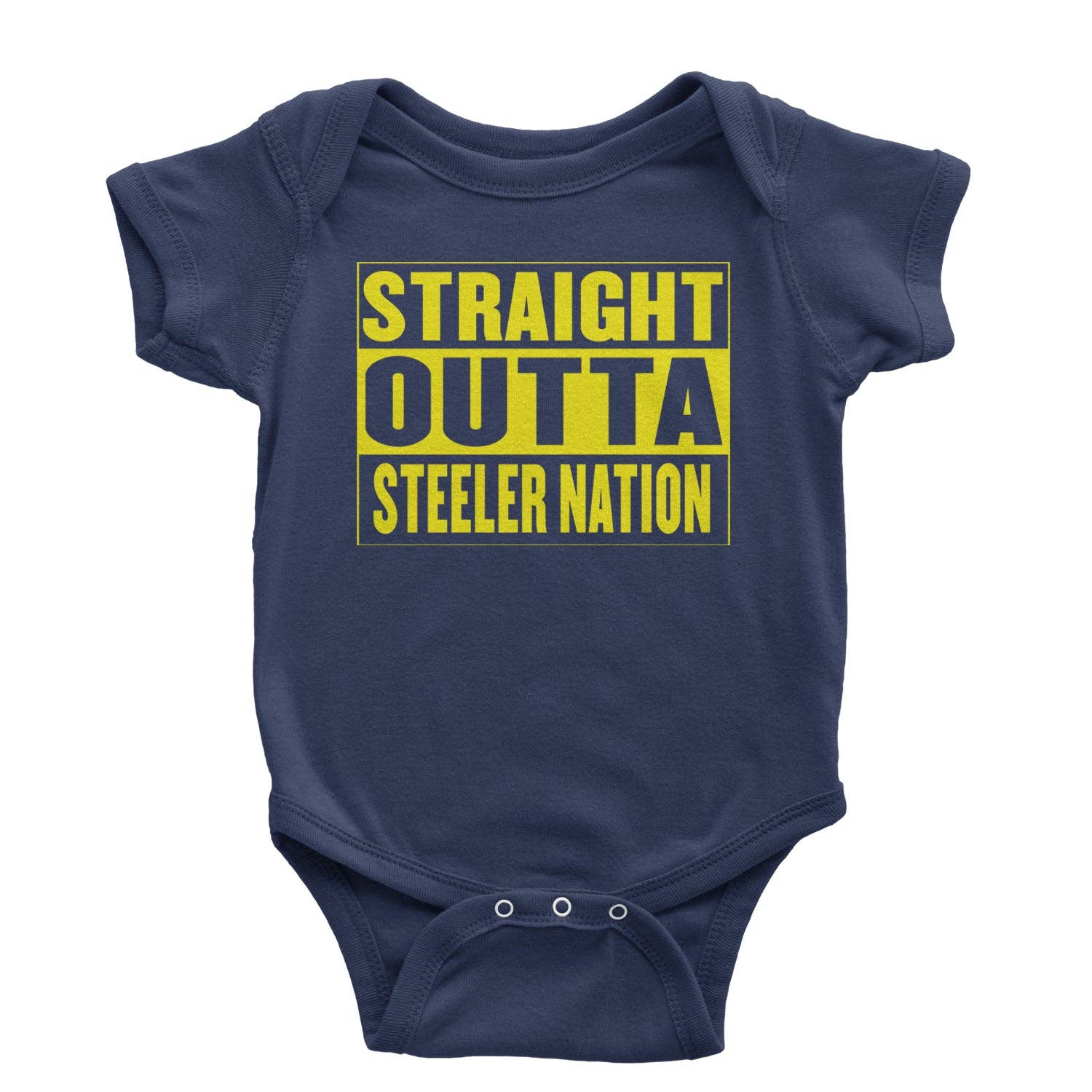 Expression Tees - Vente Body (sans pieds) – bébé - Body une pièce et t-shirt de football Straight Outta Steeler Nation pour bébé5
