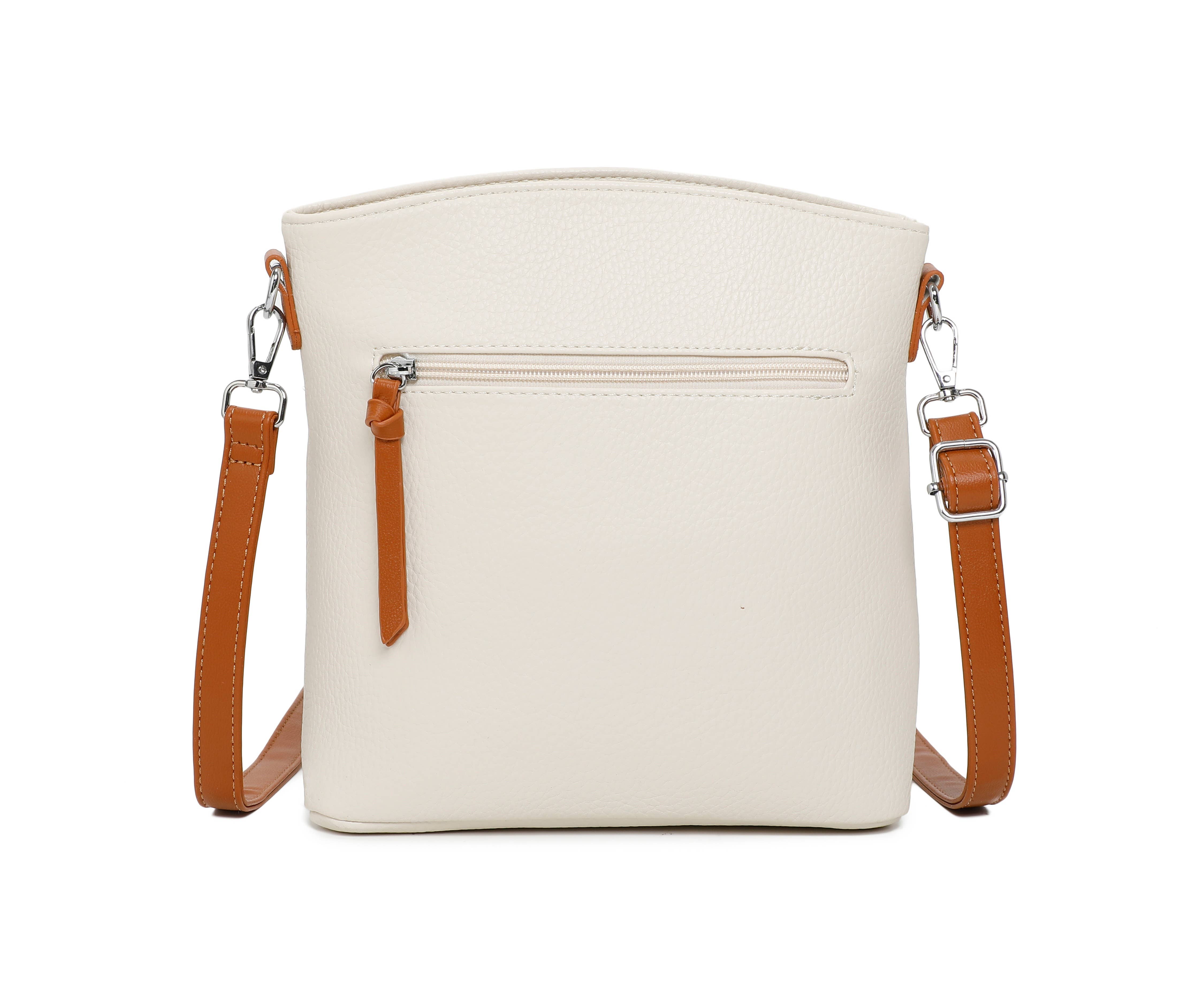 Superbia - Wholesale Crossbodytas - Dames - Superbia 3 Rits Tweekleurige Schoudertas met Zilverkleurige Hardware2