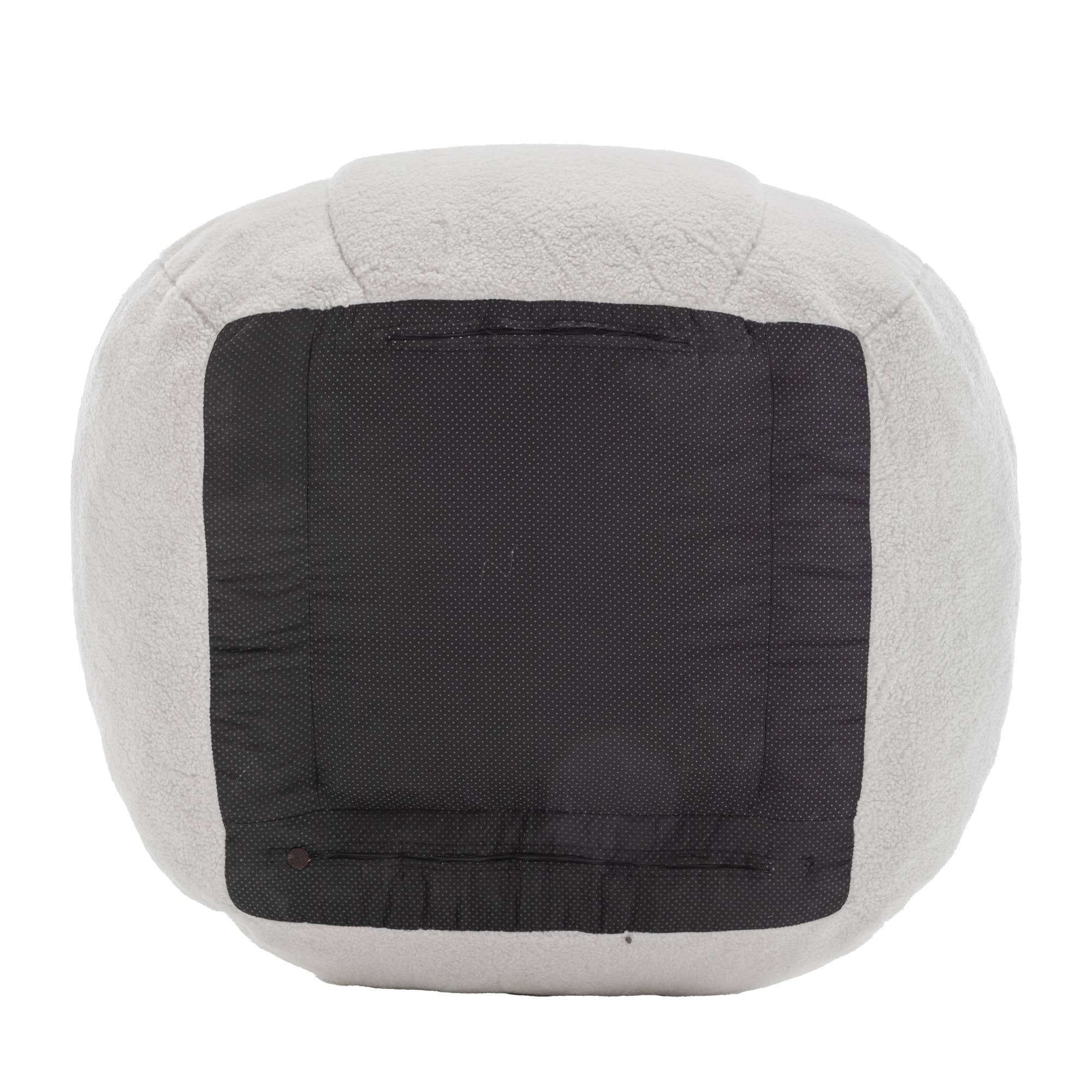White Bean Bag Chair Sofa with Tufted Memory Foam Filling for wholesale on Faire16