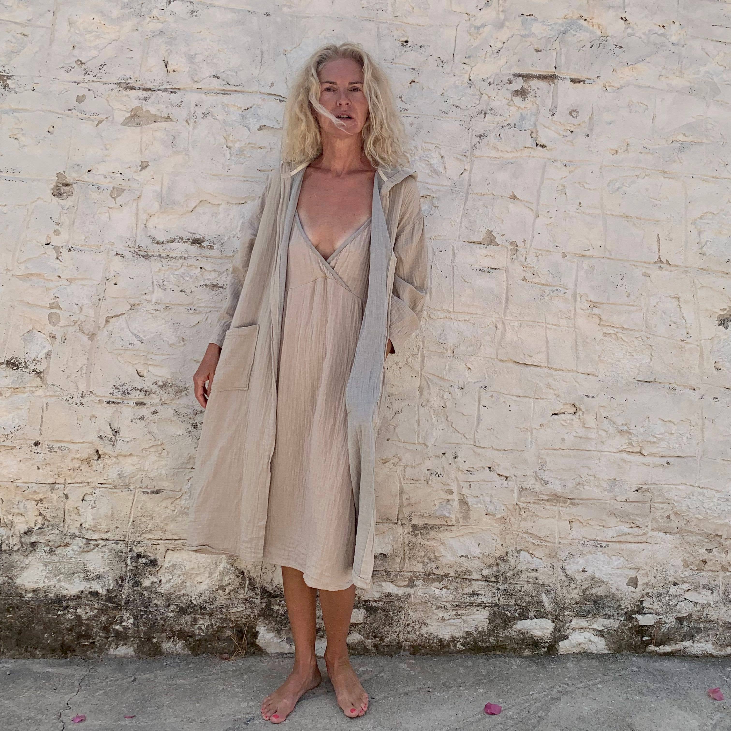 loom.ist – Robe - Mulher por atacado – Robe com Capuz de Musselina13