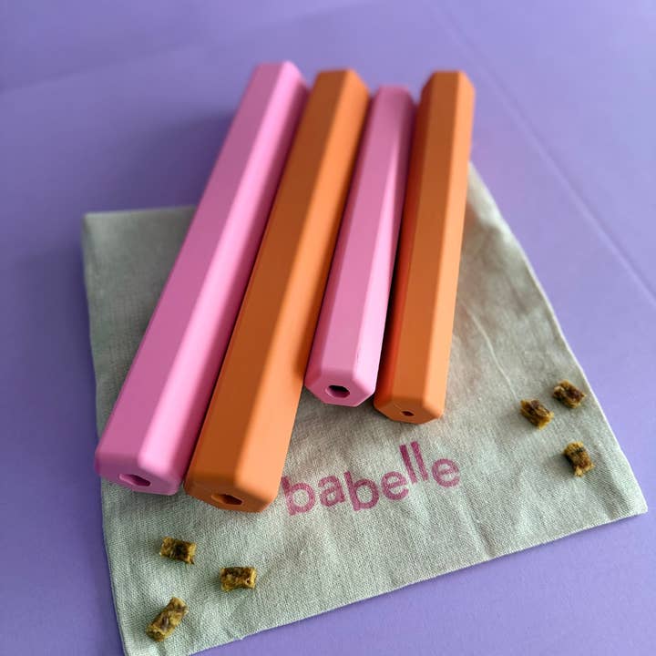 Babelle For Dogs - Wholesale Pet Toy - Dog - The Treat Tube - Pet Enrichment toy - pink