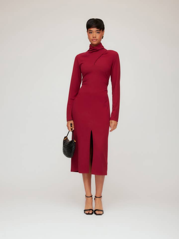 Brick F Tasha Turtleneck Midi Dress for wholesale on Faire1