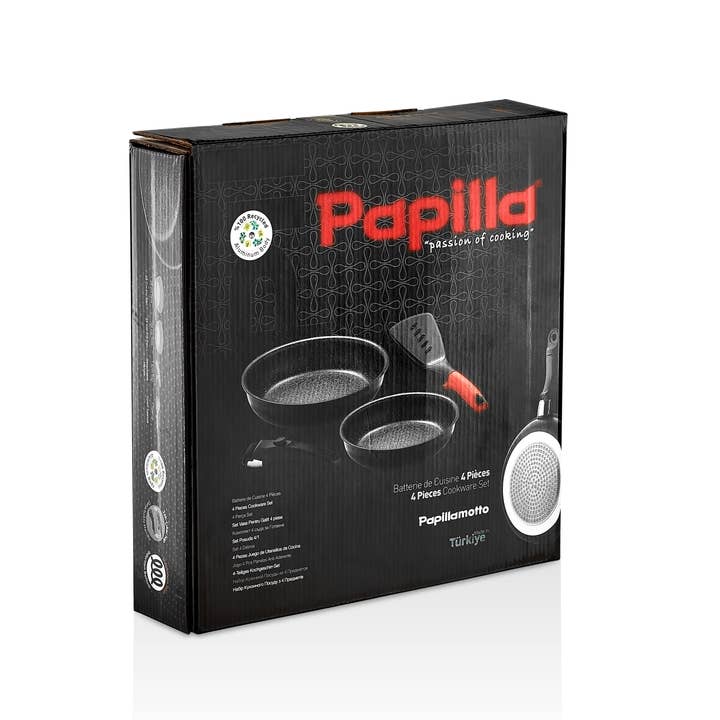 Motto 4-Pieces Detachable Handle Pan & Pots With Lids Cookin for wholesale by Papilla