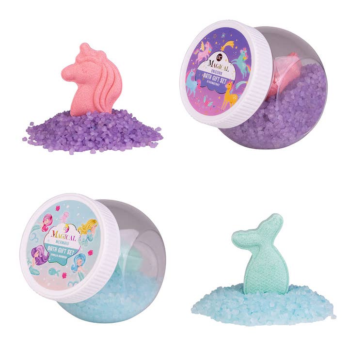 Gift Set Magical Unicorn & Mermaid in Candy Jar for wholesale by Accentra