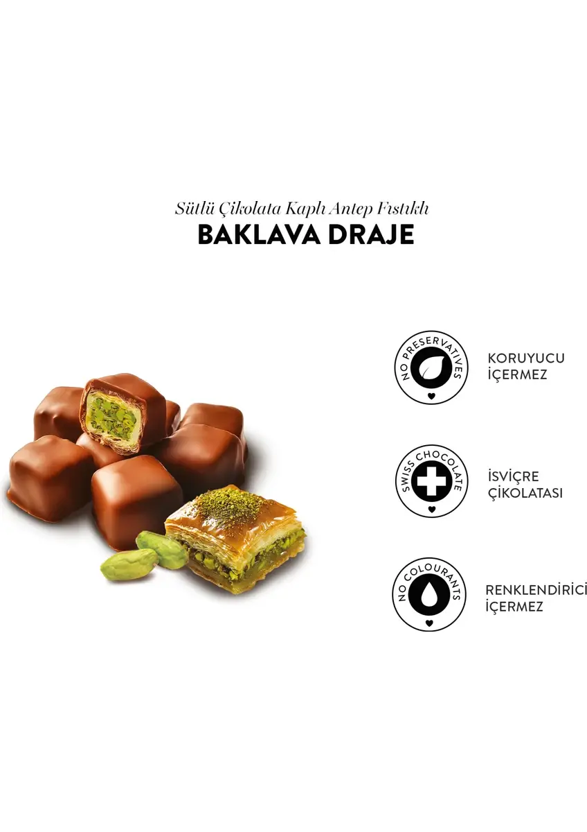 Pistest - Wholesale Chocolate Covered Sweets - Dubai Chocolate Coated Pistachio Baklava Dragee 80 gr3