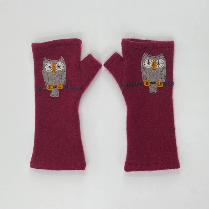 Sardine Clothing Co. - Wholesale Gloves - Women's - Fingerless Cashmere Gloves-Owl5