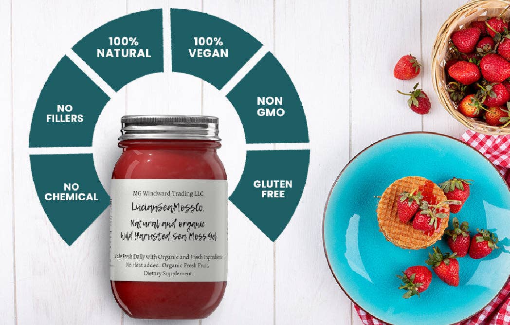 Naomi's Happy Place Shop - Wholesale Oral Supplement/Vitamin - Fresh Organic Passion Fruit Infused Sea Moss Gel3