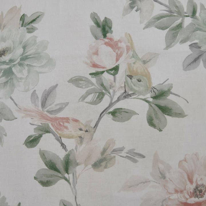 UW Home - Wholesale Curtain - Campion Pencil Pleat Curtains by Appletree in Green/Coral