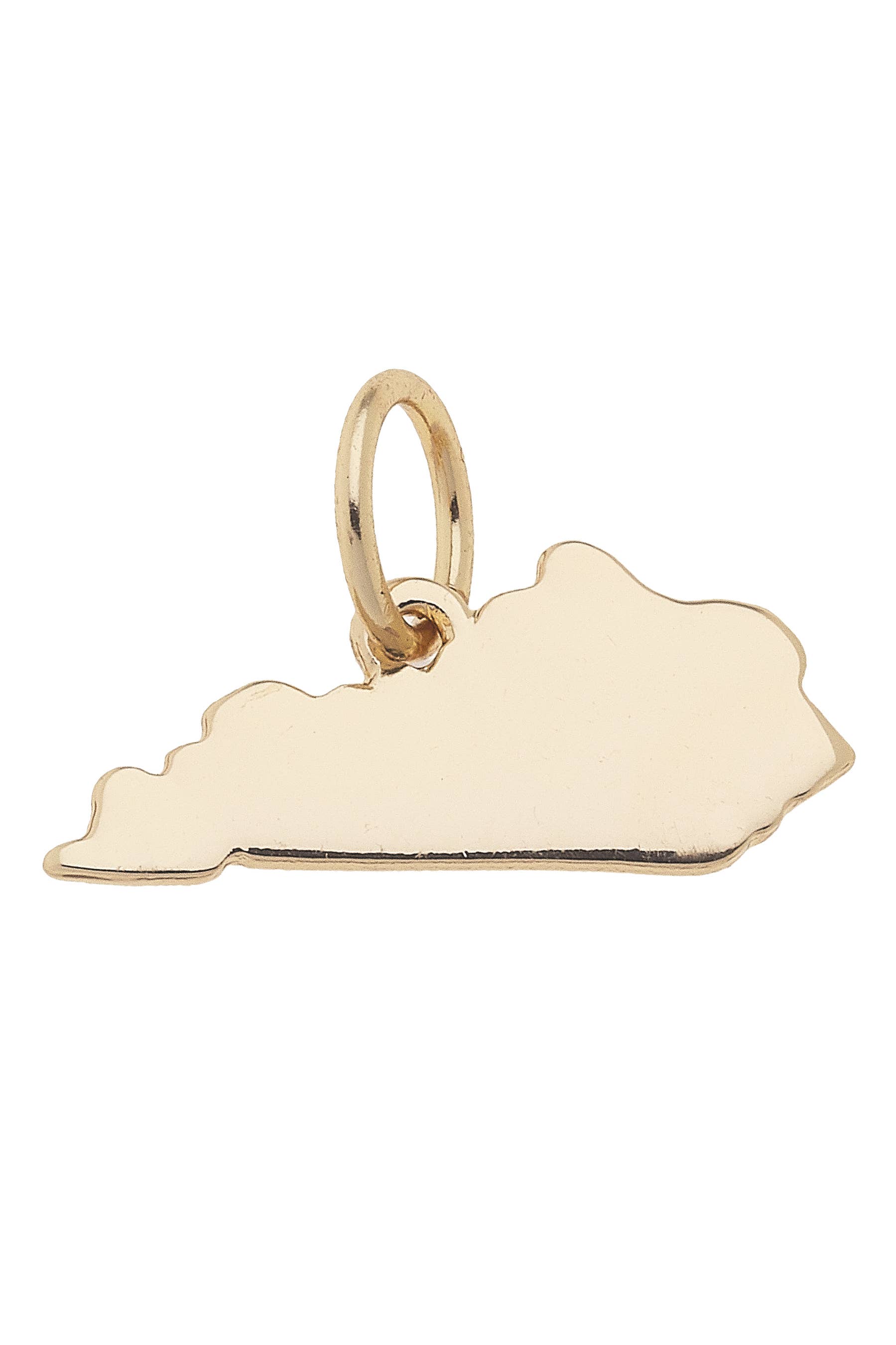 Canvas Style - Wholesale Individual Charm/Pendant - Kentucky Shaped State Charm in Shiny Gold0