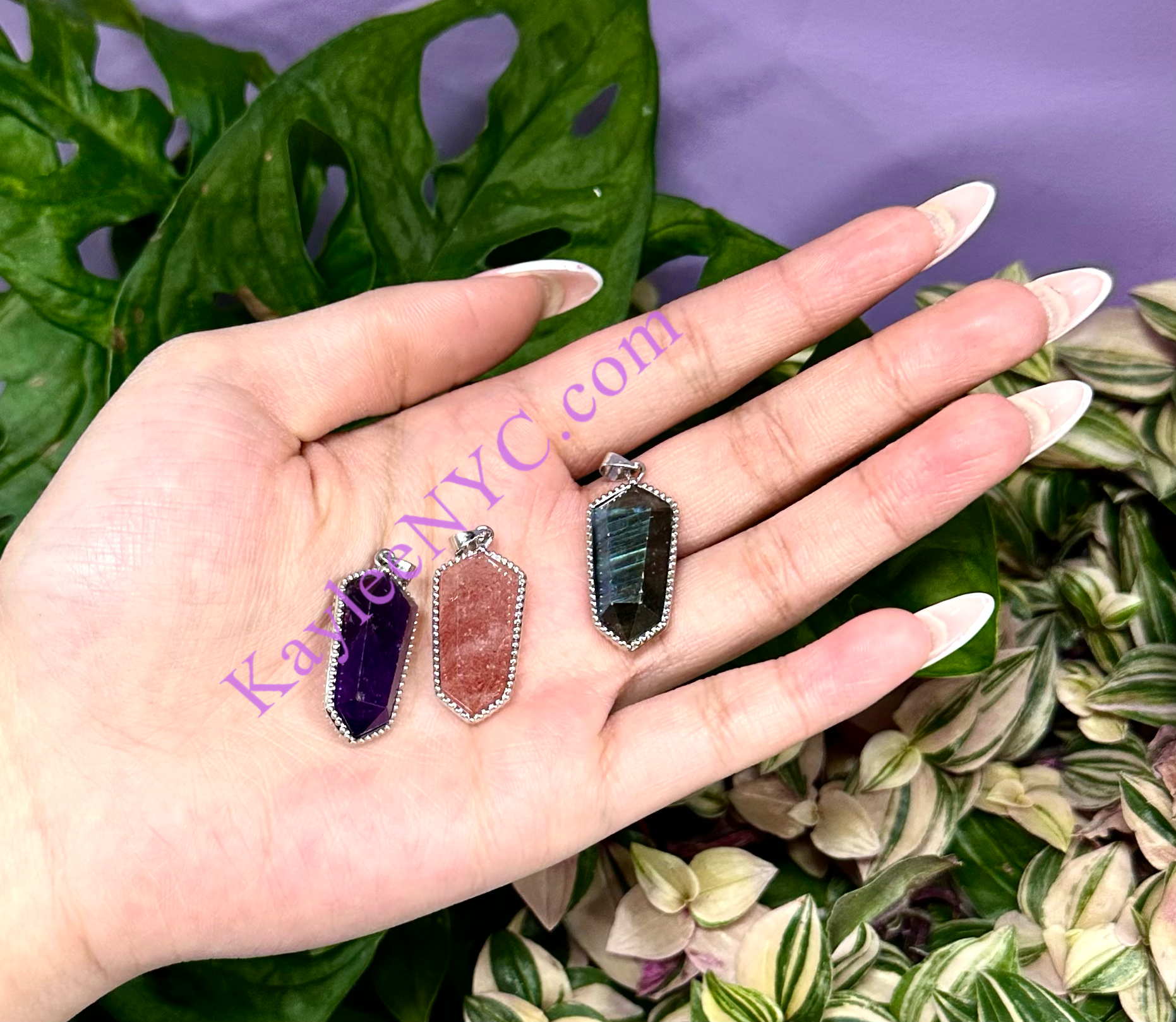 KayleeNYC - Wholesale Individual Charm/Pendant - Natural Crystal Pendant Healing Energy7