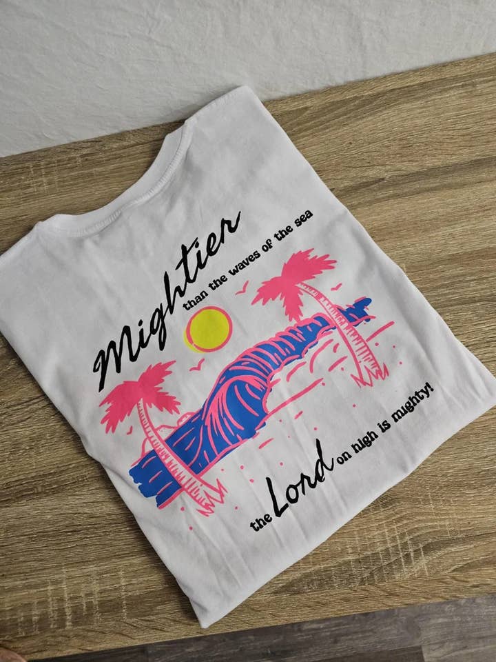Mightier Tee || Christian T-Shirt || Faith Tee for wholesale by Honey Soul LLC