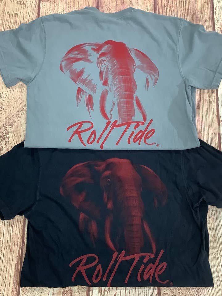 Alabama Shadow Elephant for wholesale by Speckle Bellies Clothing Company