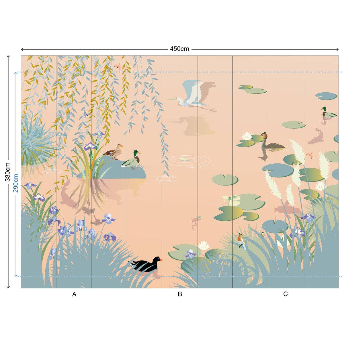 Little Cabari - Wholesale Wallpaper - Pink ETANG standard panoramic decor5