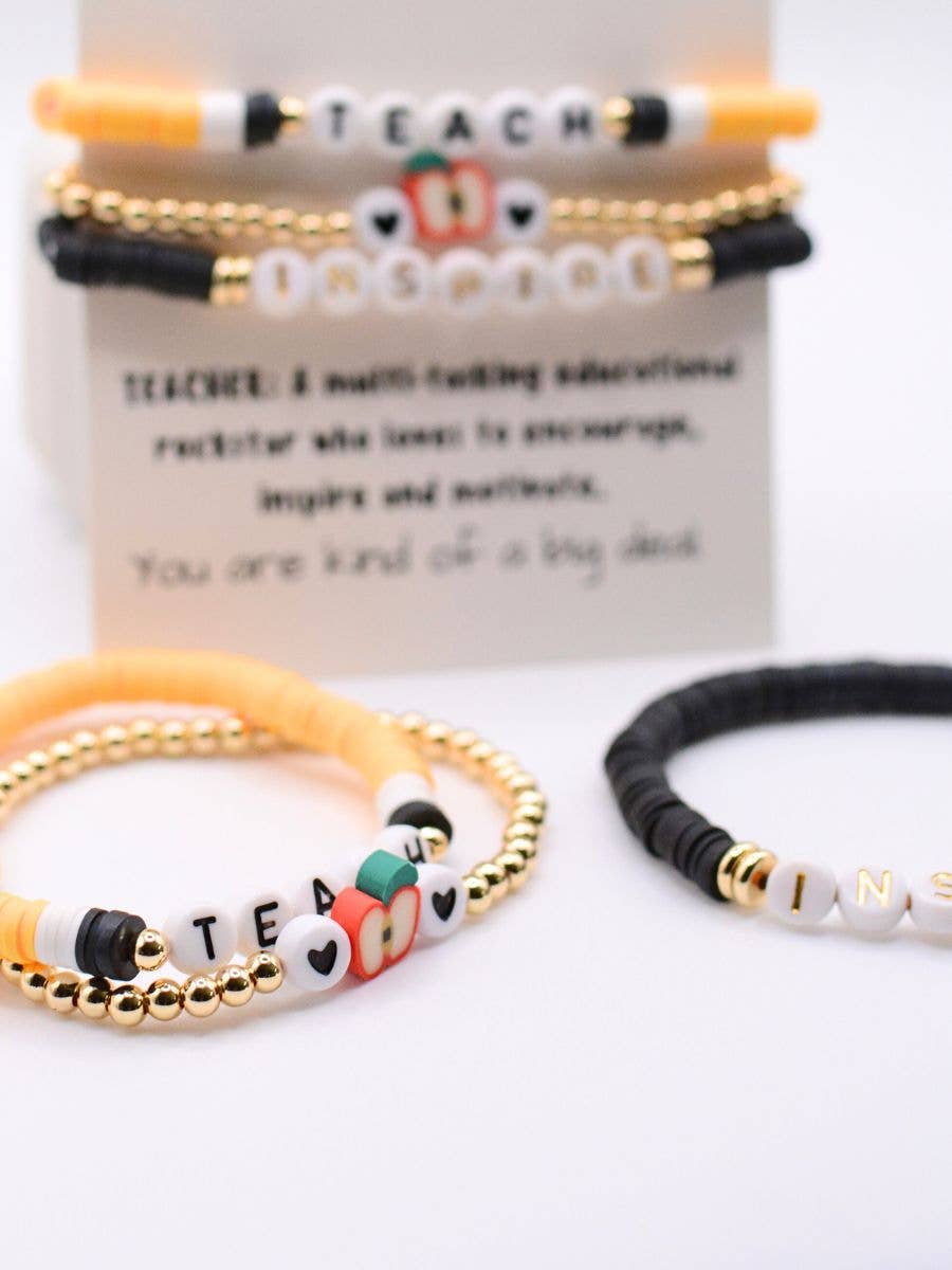 Two and Crew - Faith Based Jewelry & Gifts - Wholesale Jewelry Set - Teach Love Inspire - Teacher Bracelet Thank you Gift Jewelry6