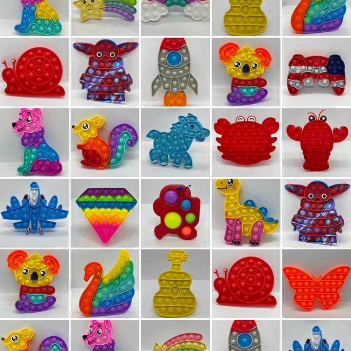 AlexisandGreenberg - Wholesale Fidget toy – Kids - A & G Assorted Multi Color Push Pop Bubble Pop Fidget Toys4