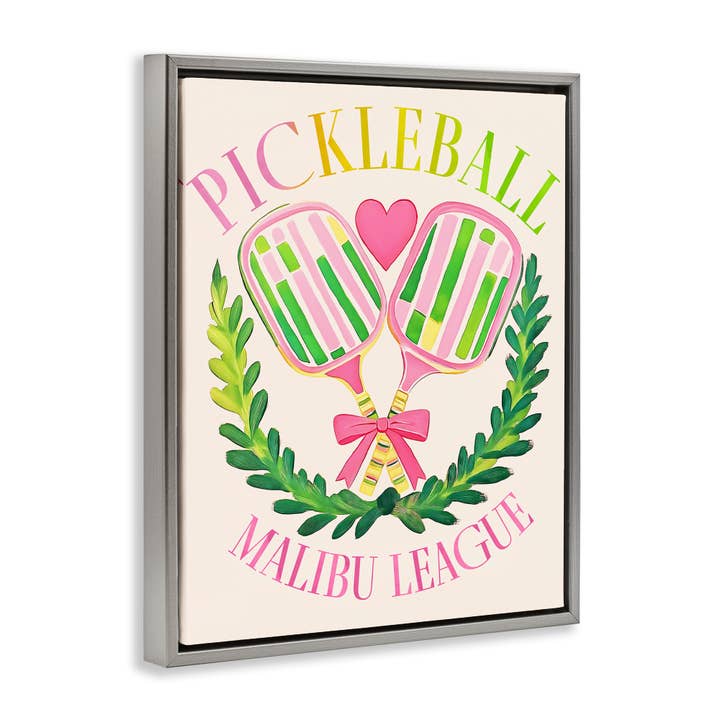 Stupell Industries - Wholesale Wall Sign - Pickleball Malibu League - Framed Wall Art16