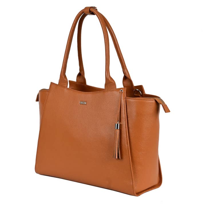 Socha - Wholesale Laptop Bag - Women's - laptop bag/business bag leather - caddy cognac 17 inch2