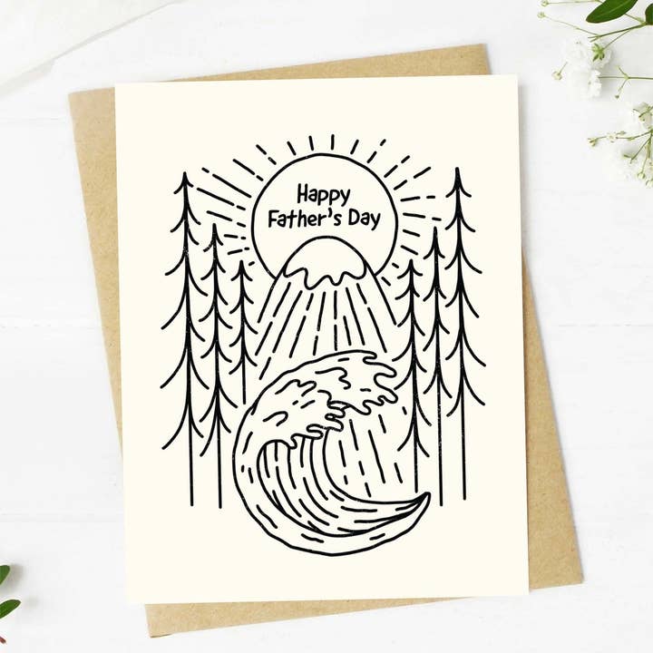 "Happy Father's Day" Nature Greeting Card for wholesale by Big Moods