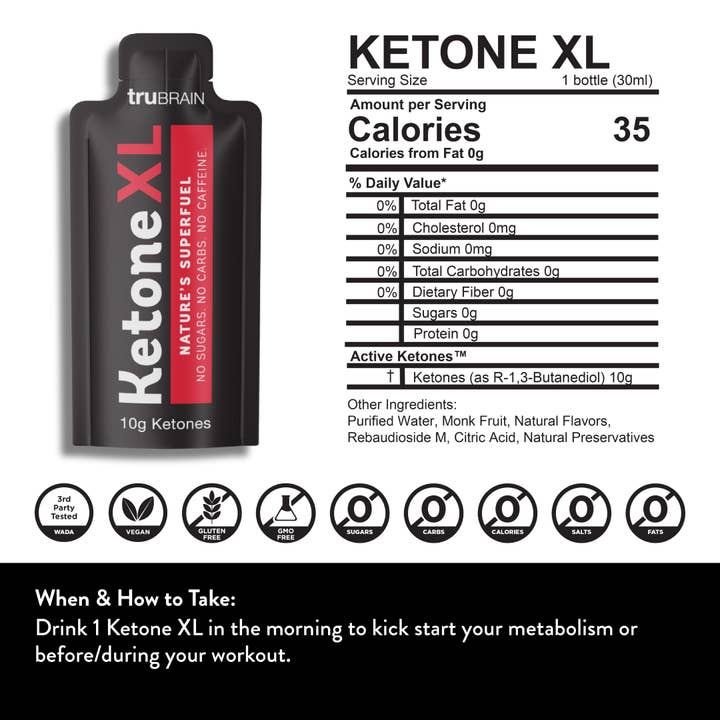 TruBrain – wholesale Sports/energy drink – Drinkable Ketones for an Energy Boost