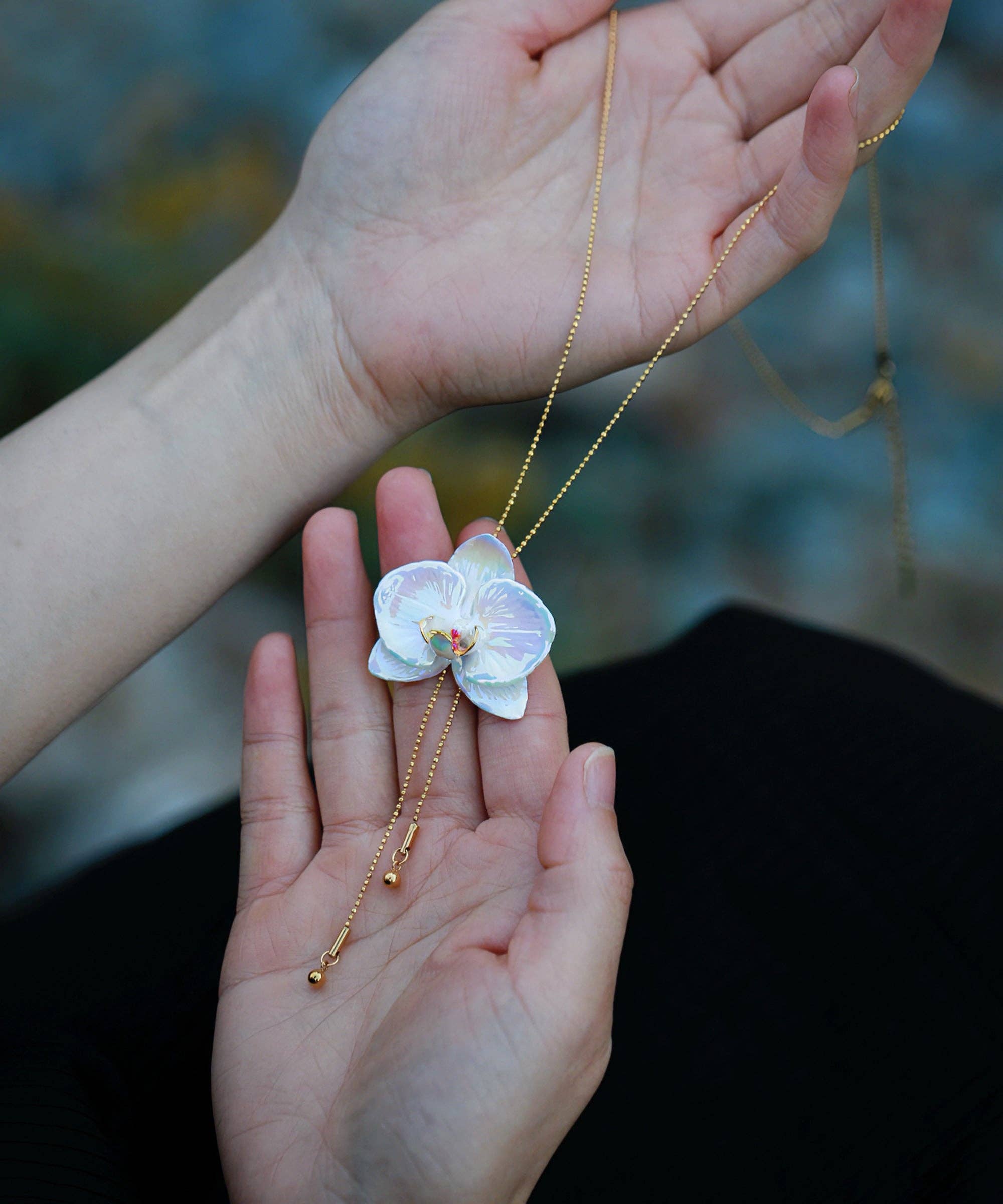 Vermilion Collection - Venta al por mayor Broches - Accesorios de cerámica YIHE "Orquídea polilla"7