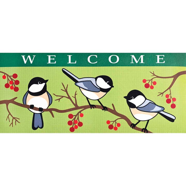 Paillasson Insert Welcome Chickadee pour la vente par Magnolia