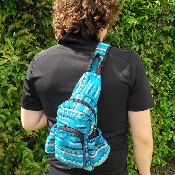 Pichincha - Wholesale Backpack - Women's - Tribal Striped Ecuadorian "Jeff" Messenger Backpack