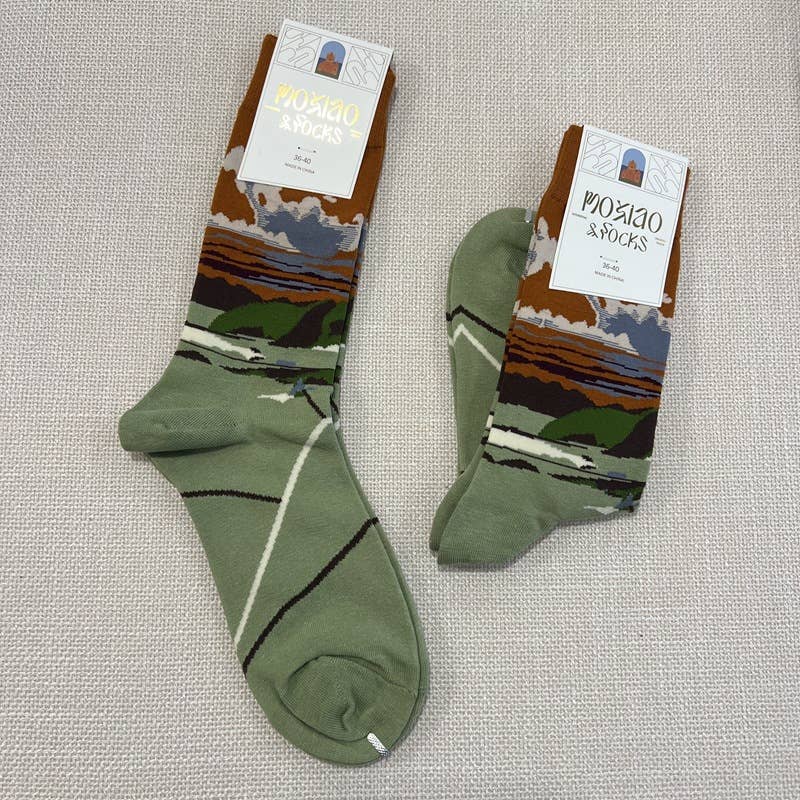 Tourtiwi - Vendita all'ingrosso Calzini - Donna - Calzini alla caviglia con motivo artistico colorato di tulipani e fragole.14