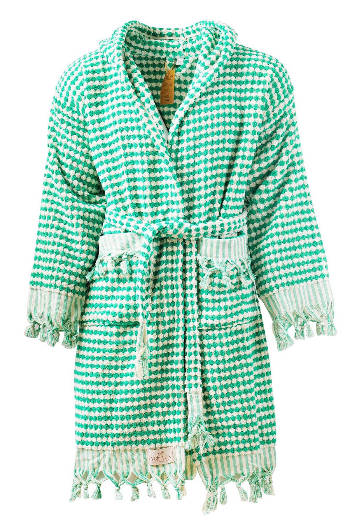 YURTLUS - Wholesale Robe - Women's - Unique 100% Cotton Pockets Bathrobe, Bubble Handwoven Robe89