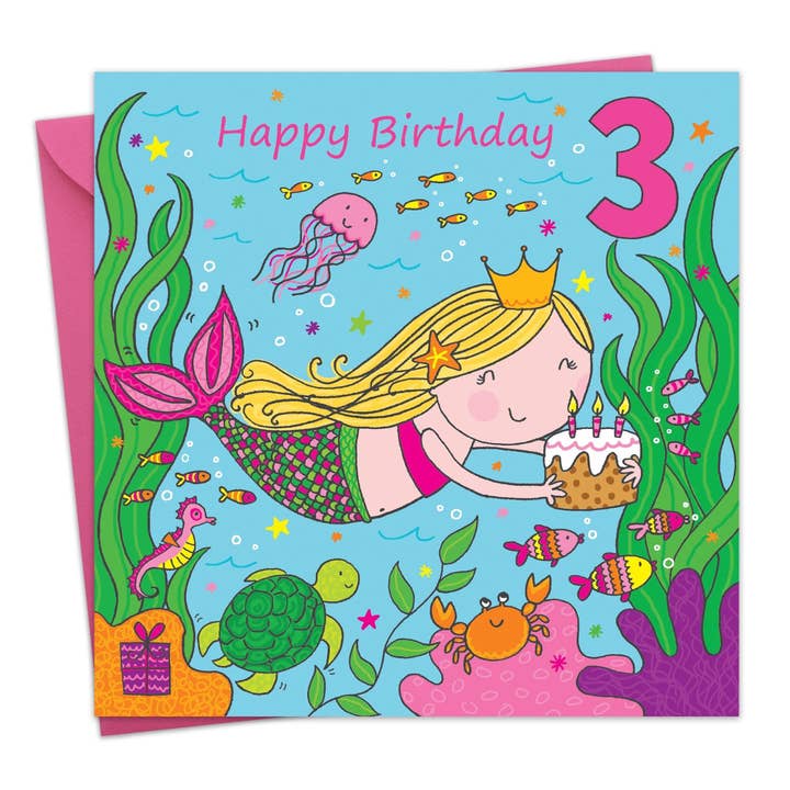 Biglietto per 3° compleanno con sirena per la vendita all'ingrosso da parte di Twizler Ltd